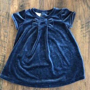 18m TOUGHSKINS blue metallic glitter tunic dress